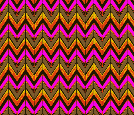 Hot pink fire zigzag chevrons fabric by yomarie on Spoonflower - custom fabric