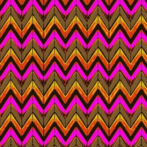 Hot pink fire zigzag chevrons