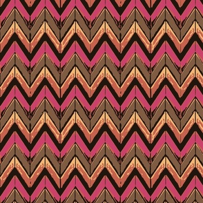 Chocolate pink zig zag to town