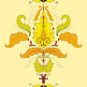 Harvest Damask Stripe