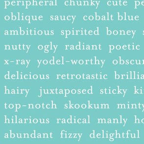 Improv Adjectives - AQUA