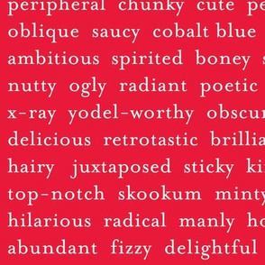 Improv Adjectives - RED