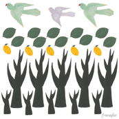 Birds in the forest 
