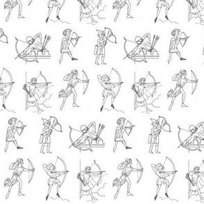  Medieval Archers on white
