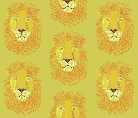 Leo the Lion Light fabric by smuk on Spoonflower - custom fabric