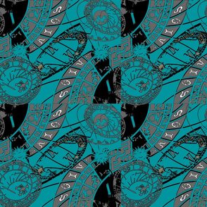 Zodiac-astrological pattern