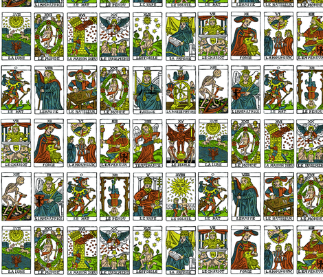 Tarot, huge scale fabric by pkfridley on Spoonflower - custom fabric
