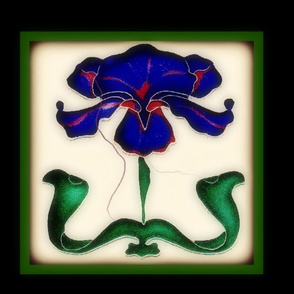 Blue vintage Iris