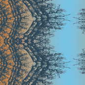 norwgian wood blue and orange