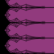 Stained Glass Border Print: Purple