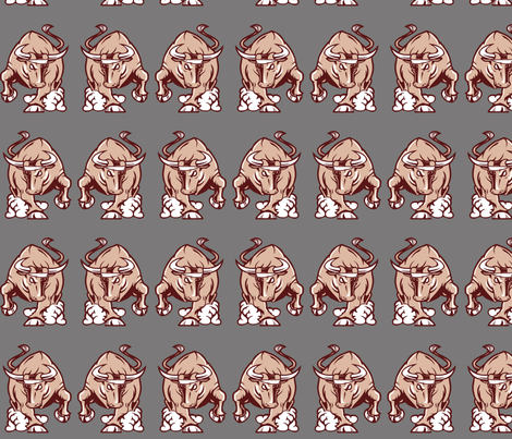 Neutral_bull fabric by adrianne_nicole on Spoonflower - custom fabric