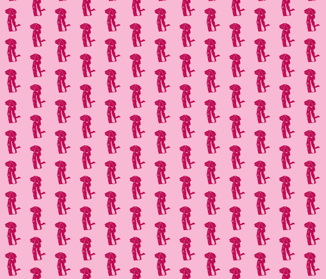 Stealing a Kiss-pink fabric by jennyc on Spoonflower - custom fabric