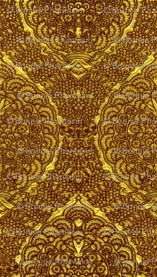 Queen Margareta's Golden Gown Brocade Imitation
