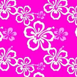 Purple Hawaiian Flowers Pattern