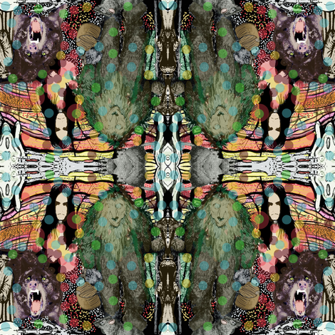 Trolls and wolfes fabric by sydama on Spoonflower - custom fabric