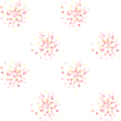 pink hydrangea bulbs fabric by karinka on Spoonflower - custom fabric
