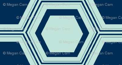 honeycombed Navy-Aqua
