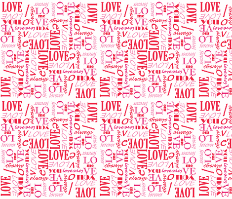 loverletterspink fabric by missekate on Spoonflower - custom fabric