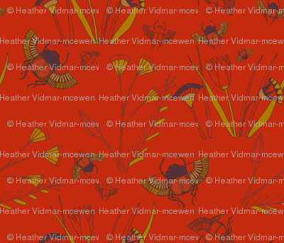 Scarab Floral Scarlet