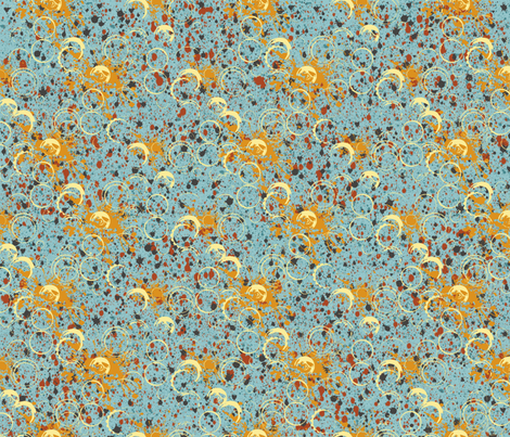 SplatterAqua fabric by catail_designs on Spoonflower - custom fabric