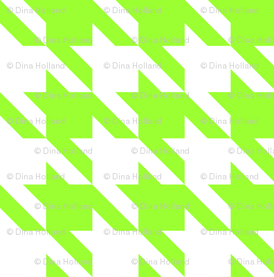 Jumbo Houndstooth Granny Smith Green
