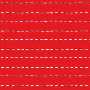 red stitches