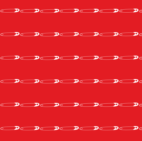 Red safetypins fabric by elinvanegmond on Spoonflower - custom fabric