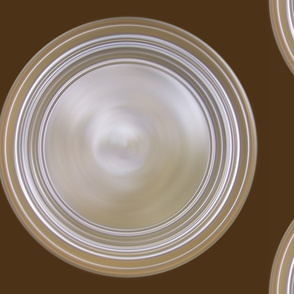 70s - 80s 19.5" Roundel Large on Brown