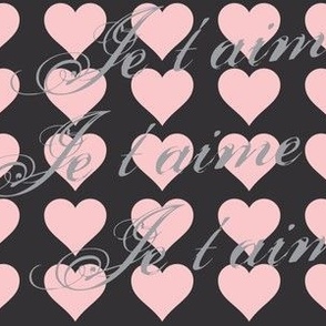Je t'aime (I Love You) Pink Hearts