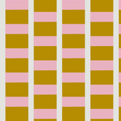 Alternating Tiger Tails, Pink, Ochre & Putty