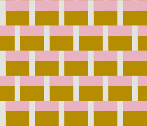 Neapolitan Ice Cream, Pink, Ochre & Putty fabric by susaninparis on Spoonflower - custom fabric