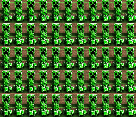 single-creeper fabric by ceruleana_fiber_arts on Spoonflower - custom fabric