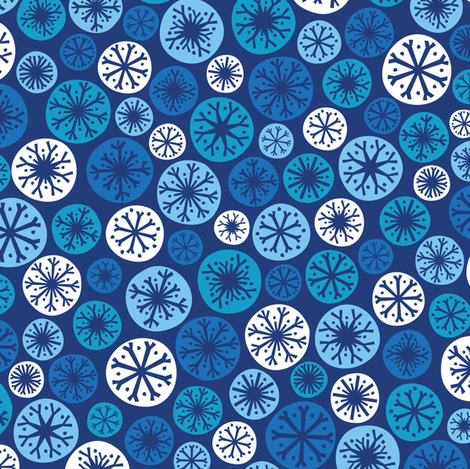 Snow Daze (Dark) fabric by robyriker on Spoonflower - custom fabric