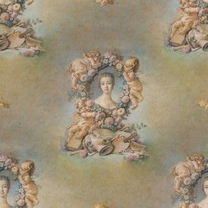 Boucher's Sketch of Madame de Pompadour - seamless
