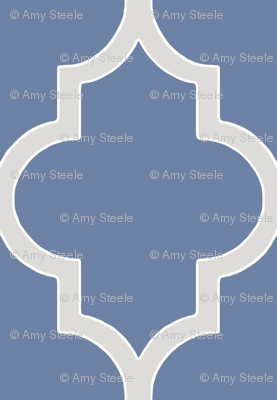 French Blue and Sterling Ogee
