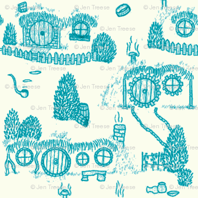 Blue Shire Toile
