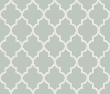 Classic Ogee in Perfect French Gray-Green fabric by sparrowsong on Spoonflower - custom fabric