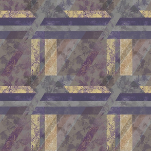 Bold Purple White Geometric Asymmetric