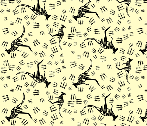 Kangaroo Tracks fabric by hmooreart on Spoonflower - custom fabric