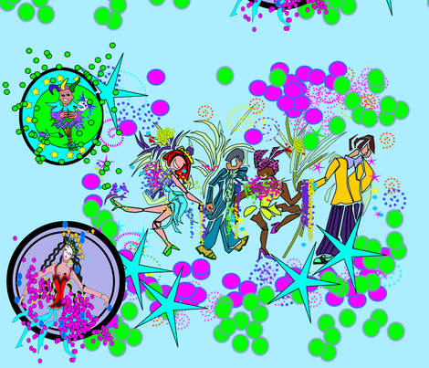 Mardi Gras Fun fabric by shellyaloha on Spoonflower - custom fabric