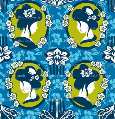 Japanese cameo blue 