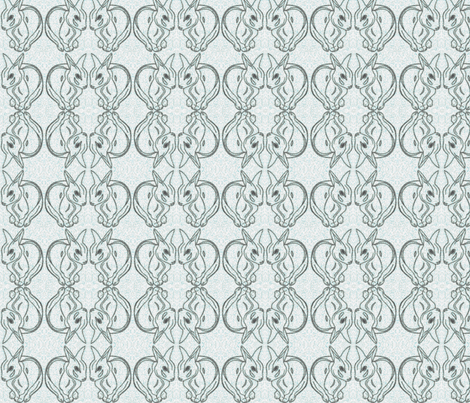 Impressionist_rabbits_inverted-blue fabric by nardiat on Spoonflower - custom fabric
