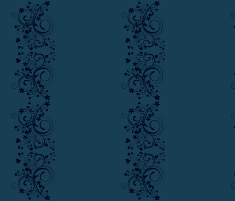 floral border fabric by mirromaru on Spoonflower - custom fabric