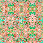 Peachy Keen Flower Blossom Spring (a delicately lined abstract)