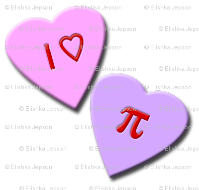 I Heart Pi Candy Hearts