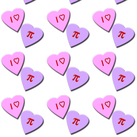 I Heart Pi Candy Hearts fabric by robyriker on Spoonflower - custom fabric