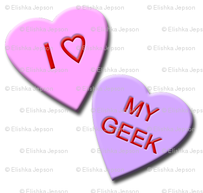 I Heart My Geek Candy Hearts