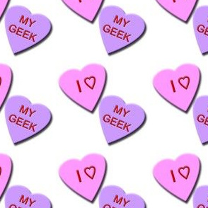 I Heart My Geek Candy Hearts