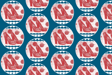for the Love of LV (shoes) fabric by lesfleursdemimi on Spoonflower - custom fabric