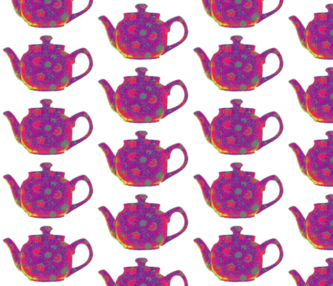 Teapot  Red fabric by koalalady on Spoonflower - custom fabric